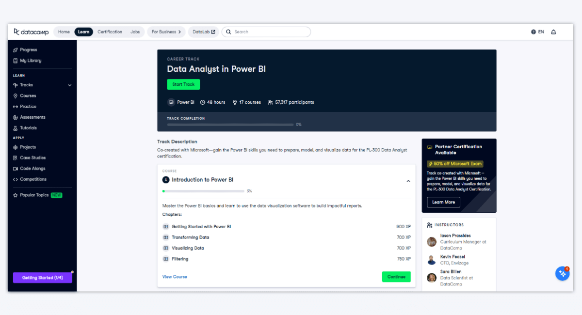 DataCamp: Data Analyst in Power BI