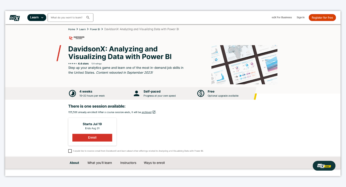 edX: Analyzing and Visualizing Data with Power BI