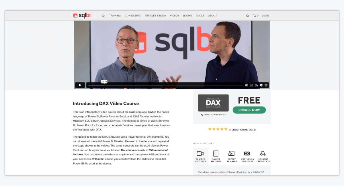 SQLBI: Introducing DAX Video Course